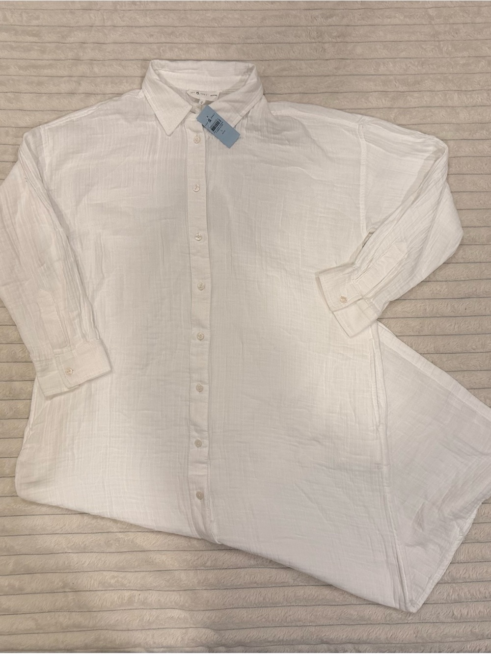 NWT - Lou & Grey White Lightweight Button-Down Maxi Dress ๐๐๐